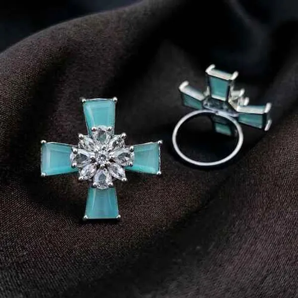 Silver_Brass_Cross_Ring_For_Women