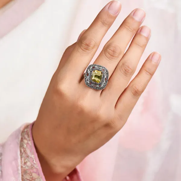 Silver_Brass_Statement_Ring_For_Women