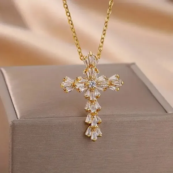 Gold_Tone_Crystal_Cross_Pendant_Necklace_for_Women