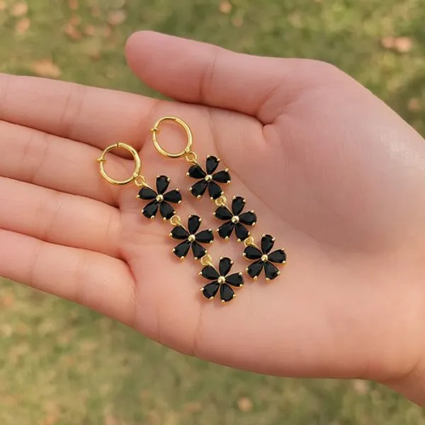 Black_And_Gold_Brass_Drop_Earrings_For_Women