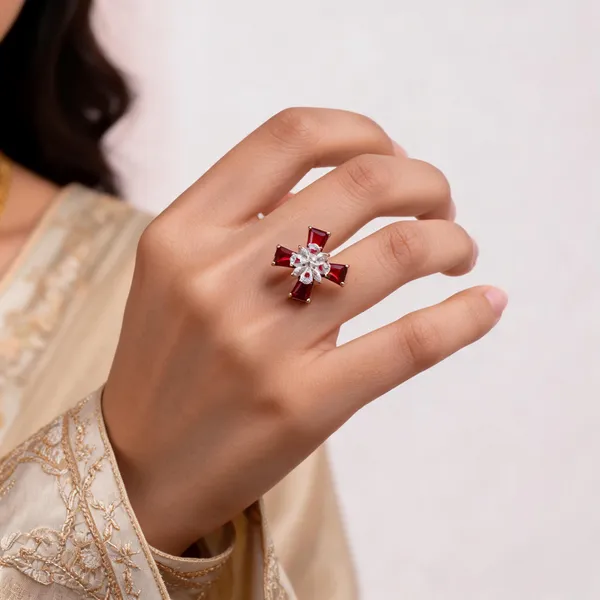 Red_Brass_Statement_Ring_For_Women