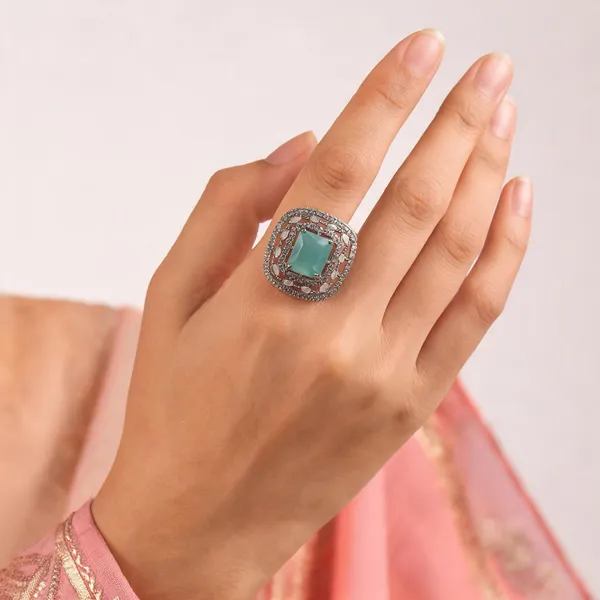 Silver_Brass_Statement_Ring_For_Women