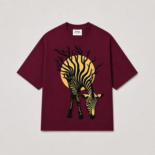 Zebra_Puff_Tee_Maroon_Maroon
