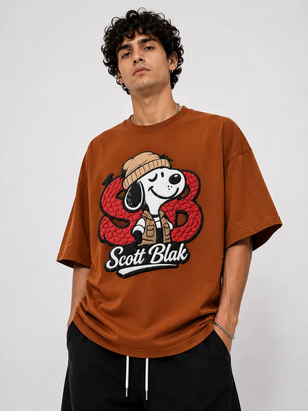 Snoopy_Tee_Brown
