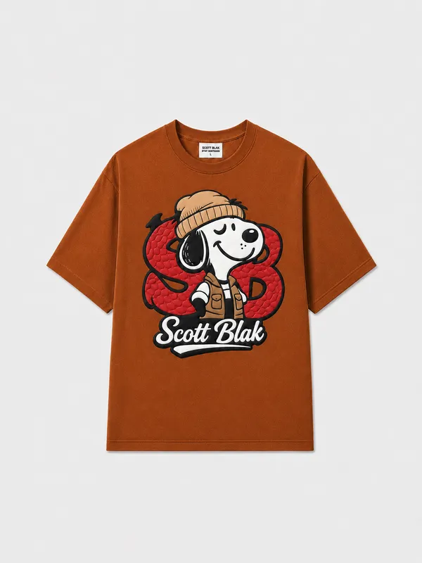 Snoopy_Tee_Brown