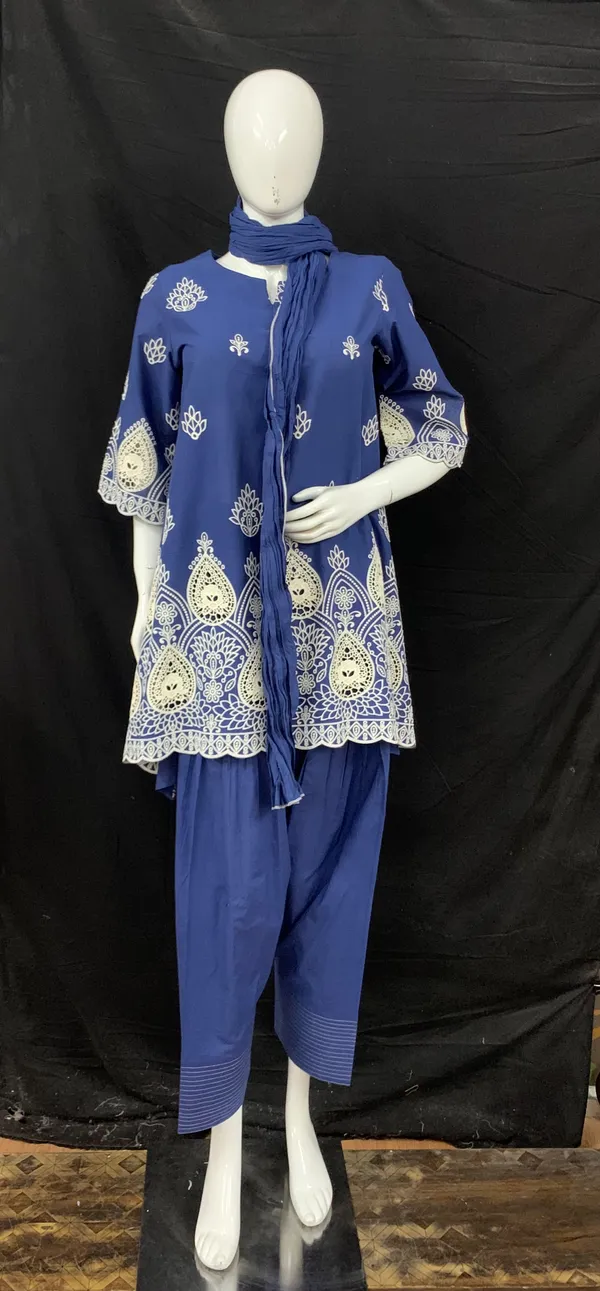 Blue_Cotton_Straight_Printed_Kurta_Set_For_Women
