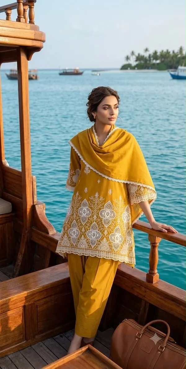 Mustard_Cotton_Schiffli_Straight_Kurta_Set_For_Women