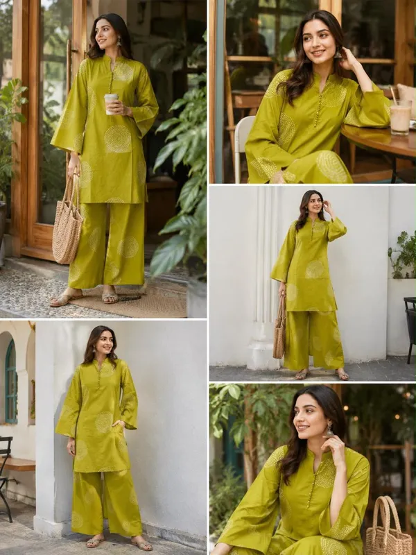 Green_Cotton_Straight_Fit_Kurta_Palazzo_Set_For_Women