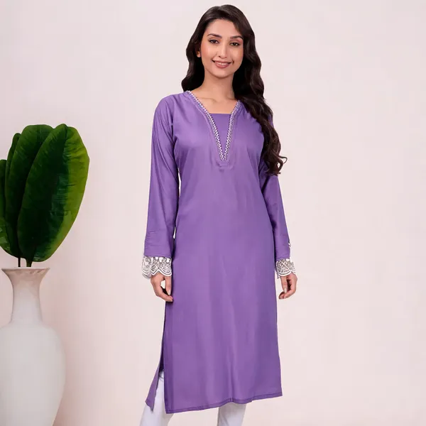 Purple_Cotton_Straight_Fit_Solid_Kurta_For_Women