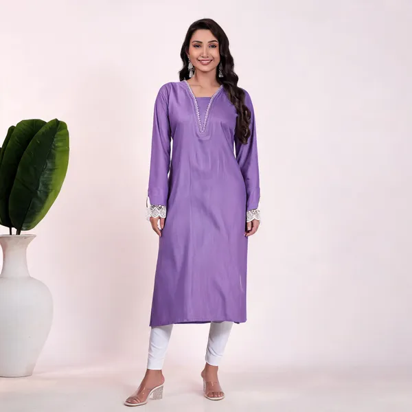 Purple_Cotton_Straight_Fit_Solid_Kurta_For_Women