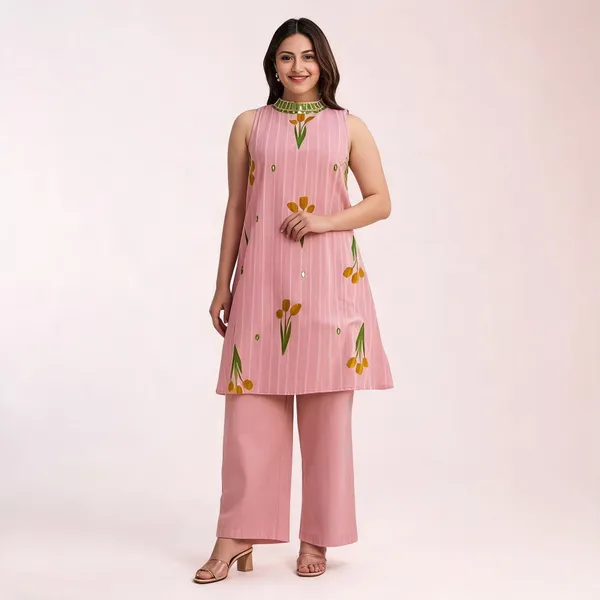 Pink_Cotton_Floral_Print_Kurta_Palazzo_Set_For_Women