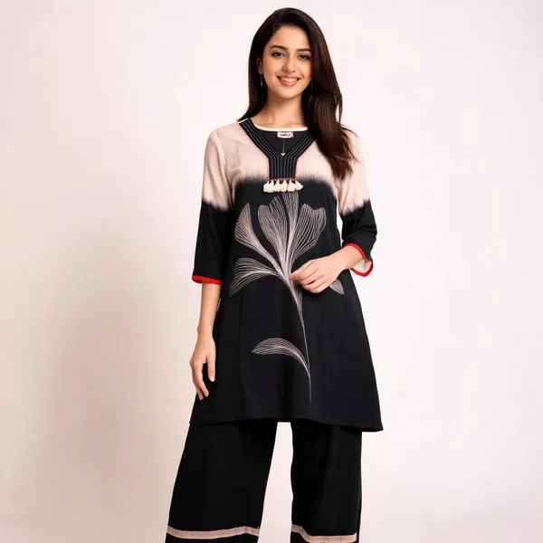 Black_Mul_Cotton_Embroidered_Flared_Kurta_Set_For_Women