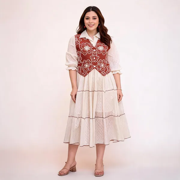 White_Cotton_Embroidered_Shirt_Dress_For_Women