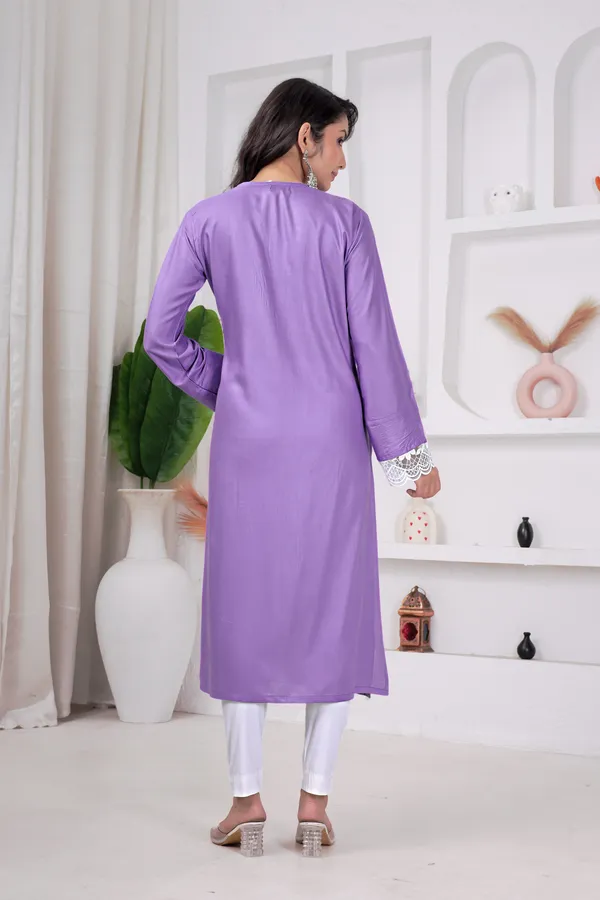 Purple_Cotton_Straight_Fit_Solid_Kurta_For_Women