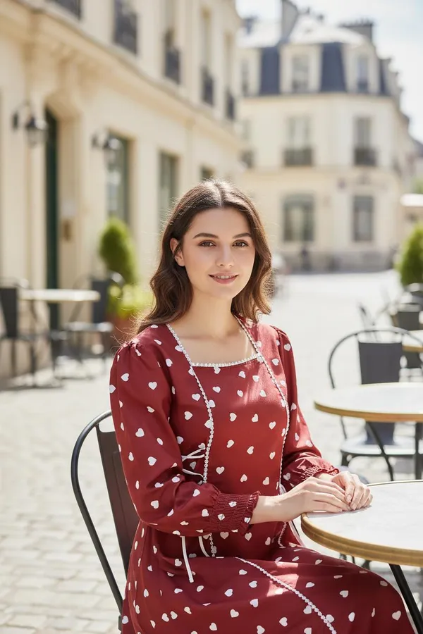 Maroon_Poly_Cotton_Heart_Print_Fit_And_Flare_Dress_For_Women