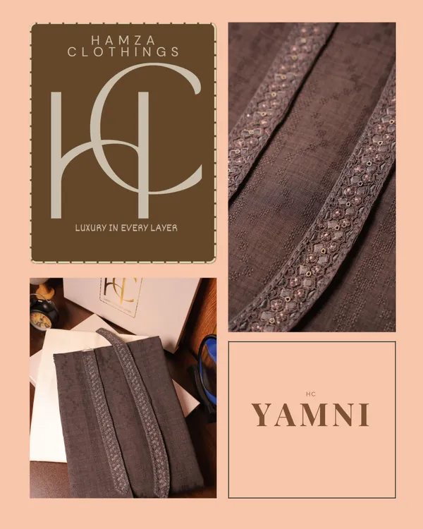 Yamni_Dark_Grey_Self_Border_Premium_Embroidered_Unstitched_Kurta_Pajama_For_Men_Set_Dark_Grey