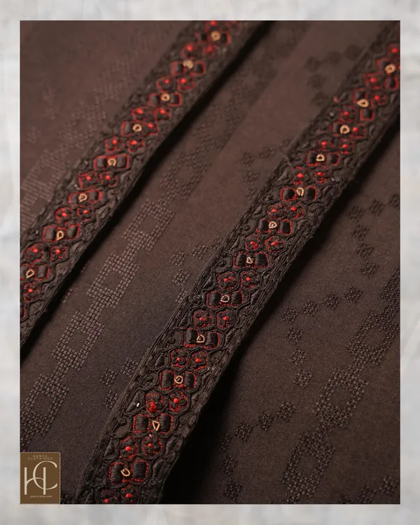 Yamni_Black_Self_Border_Premium_Embroidered_Unstitched_Kurta_Pajama_For_Men_Set_Black_Self_Border