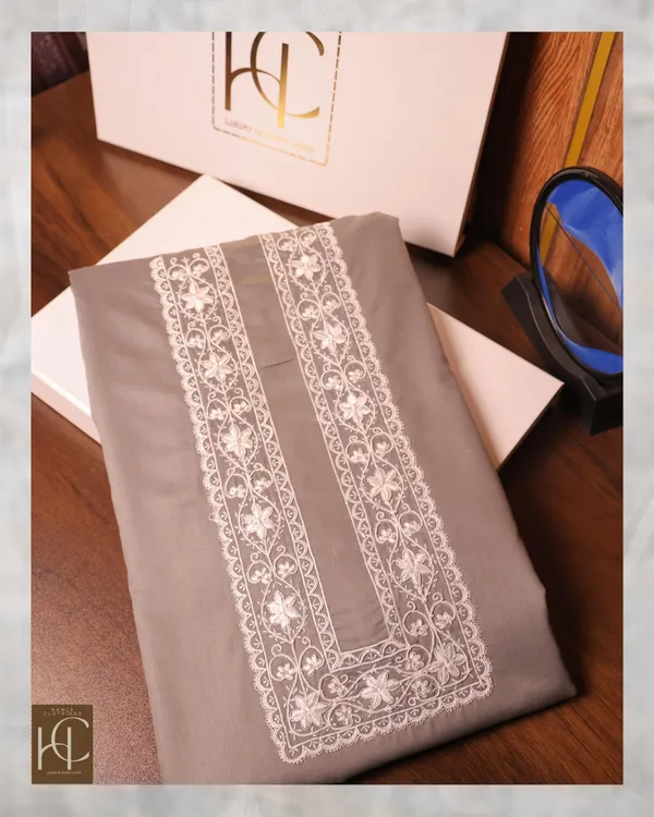 Taimoor_Kurta_Pajama_For_Men_Grey_Resham_Embroidery_Collection_Grey