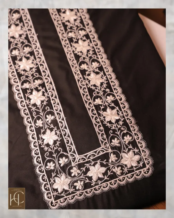 Taimoor_Kurta_Pajama_For_Men_Black_Resham_Embroidery_Collection_Black