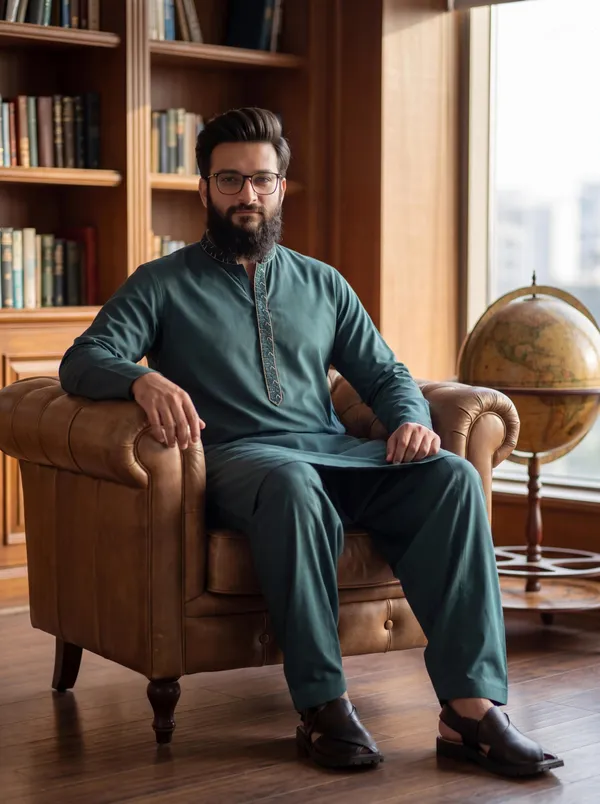 Pashmina_Not_Stich_Kurta_Pajama_For_Men_Green_Green