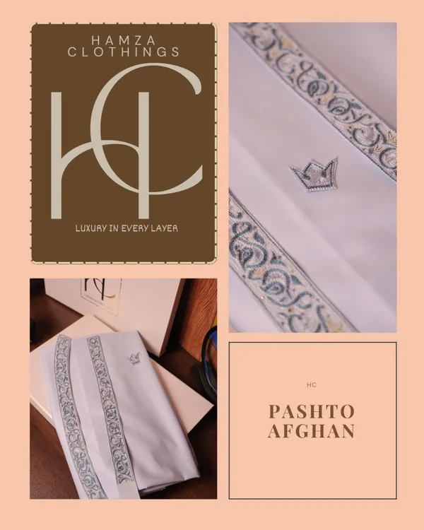 Pashto_Afghan_Kurta_Pajama_For_Men_Sky_Blue_Handmade_Resham_Work_Off_Warm_Grey