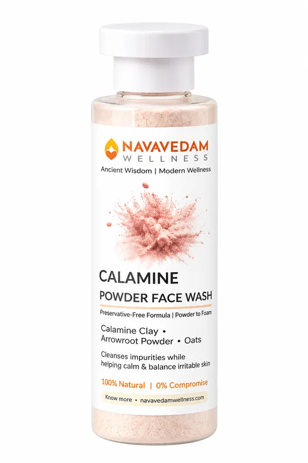 Calamine_Powder_Face_Wash_with_Oats_&_Arrowroot_|_Navavedam_Wellness
