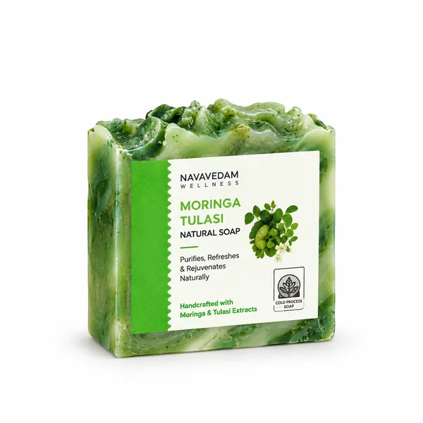 Moringa_Tulsi_Soap_with_Aloe_Vera_&_Tea_Tree_|_Fresh_Botanical_Bath_Care_|_Navavedam_Wellness