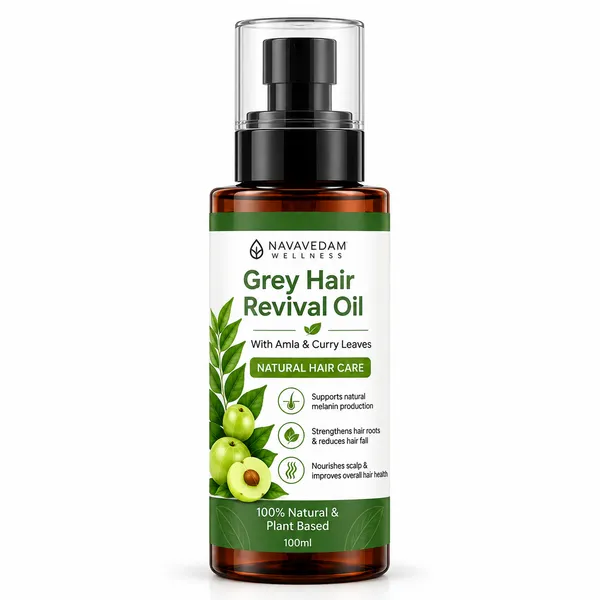 Grey_Hair_Revival_Oil_With_Amla_Curry_Leaves_Navavedam_Natural_Hair_Care_100ml