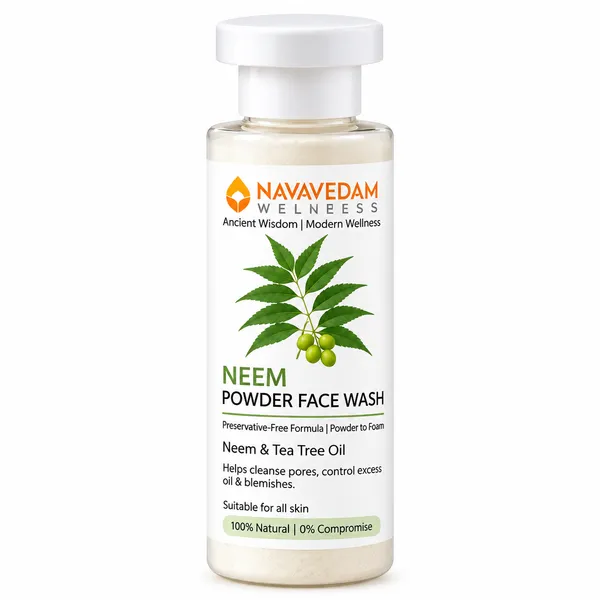 Neem_Powder_Face_Wash_with_French_Green_Clay_&_Arrowroot_|_Navavedam_Wellness