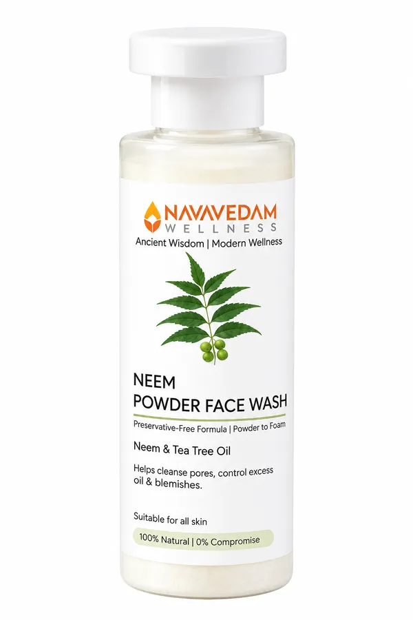Neem_Powder_Face_Wash_with_French_Green_Clay_&_Arrowroot_|_Navavedam_Wellness