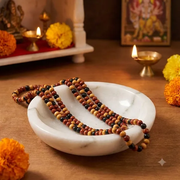 Karungli_Red_Sandal_Wood_Deodaru_Mala_108_BEADS