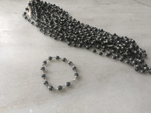 Premium_Karungali_Mala_And_Bracelet_Combo_With_German_Silver_Capping