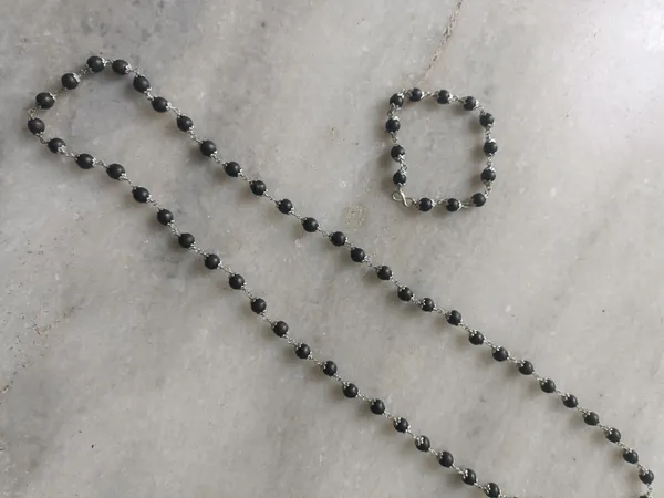 Premium_Karungali_Mala_And_Bracelet_Combo_With_German_Silver_Capping