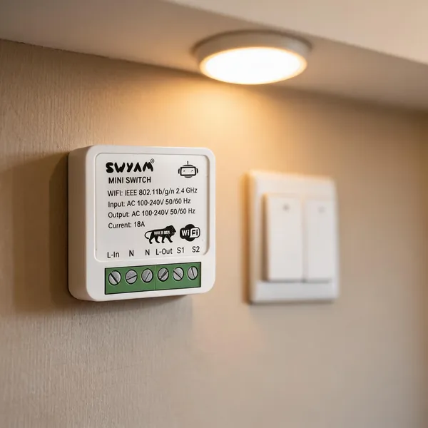 Swyam_Mini_2-Way_Wifi_Smart_Switch,_Made_In_India_(1_Year_Warranty),_Electrical_Safety,_No_Hub_Required,_Supports_Alexa_&_Google,_16A_Load