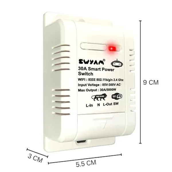 Swyam_30A_Smart_Wifi_Switch,_Heavy_Load_Appliance_Controller,_Remote_Control_&_Timer_Function,_Made_In_India,_Alexa_&_Google_Assistant_Compatible,_1_Year_Warranty