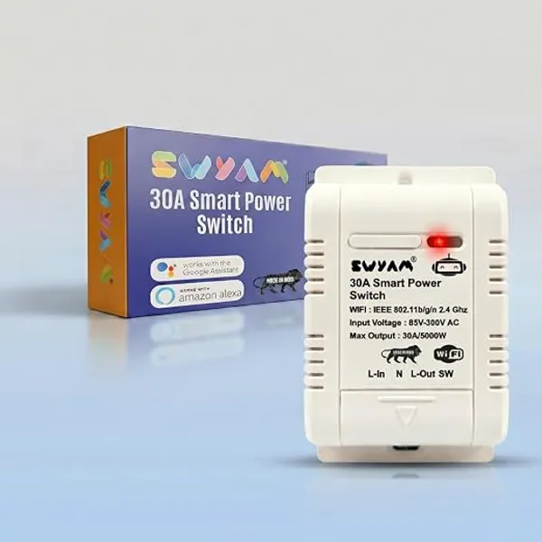 Swyam_30A_Smart_Wifi_Switch,_Heavy_Load_Appliance_Controller,_Remote_Control_&_Timer_Function,_Made_In_India,_Alexa_&_Google_Assistant_Compatible,_1_Year_Warranty