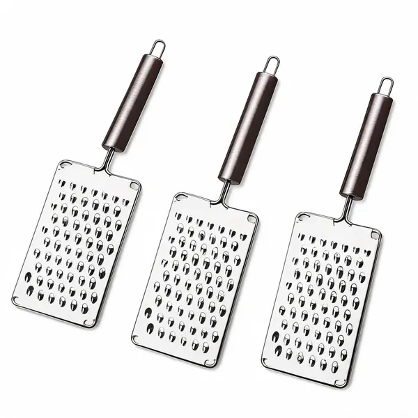 Silver_Stainless_Steel_Ergonomic_Handle_Flat_Cheese_Vegetable_Grater_Pack_Of_3