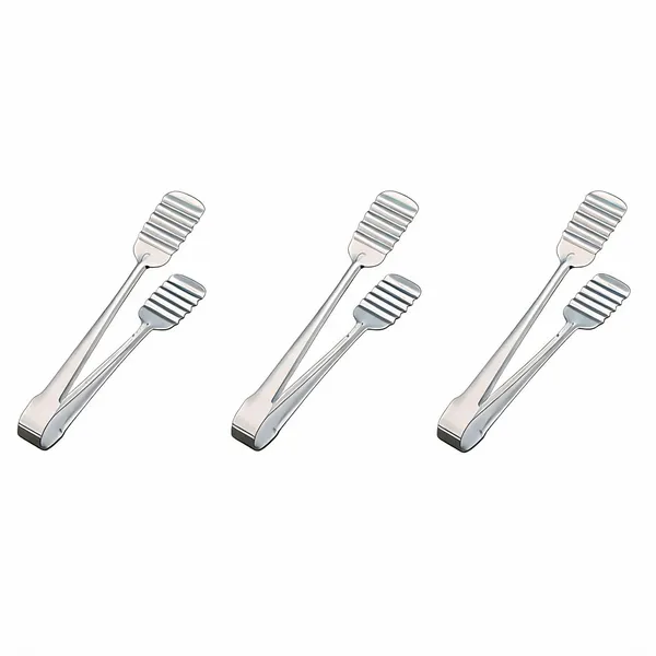 Silver_Stainless_Steel_Spring_Action_Food_Serving_Tong_Pack_Of_3