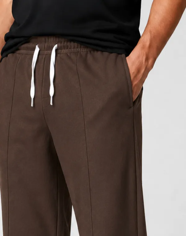 Brown_Polyester_Relaxed_Fit_Drawstring_Trousers_For_Men