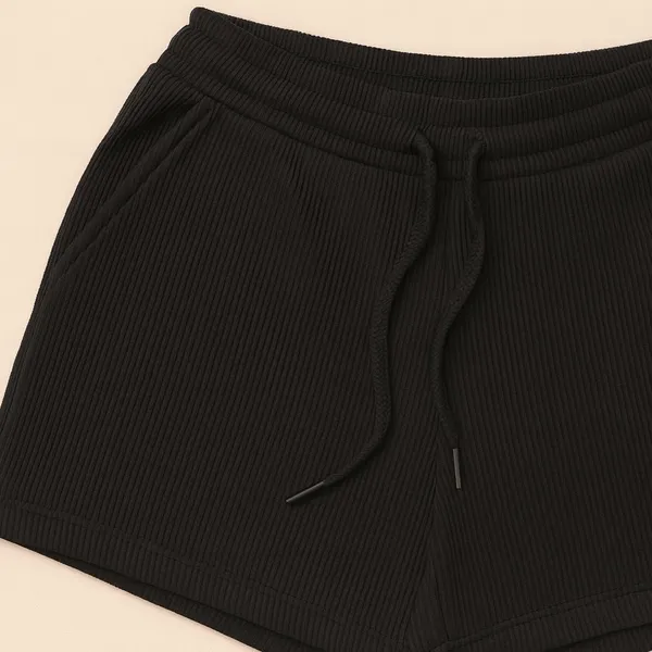 Women_S_Ribbed_Cotton_Shorts