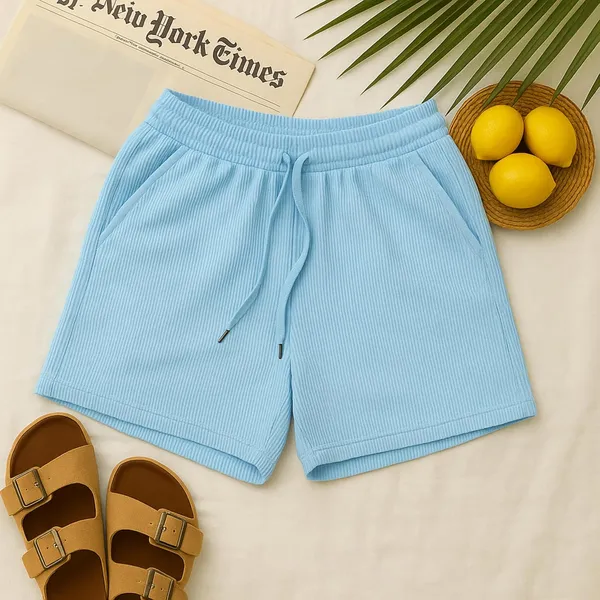 Women_S_Ribbed_Cotton_Shorts