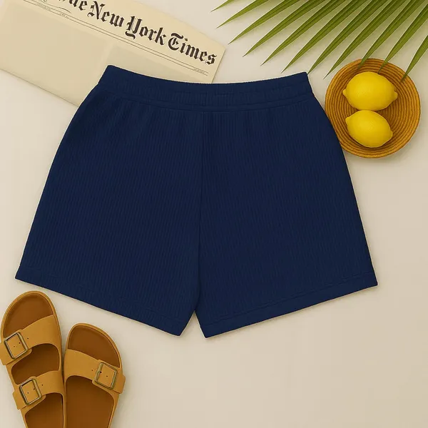 Women_S_Ribbed_Cotton_Shorts