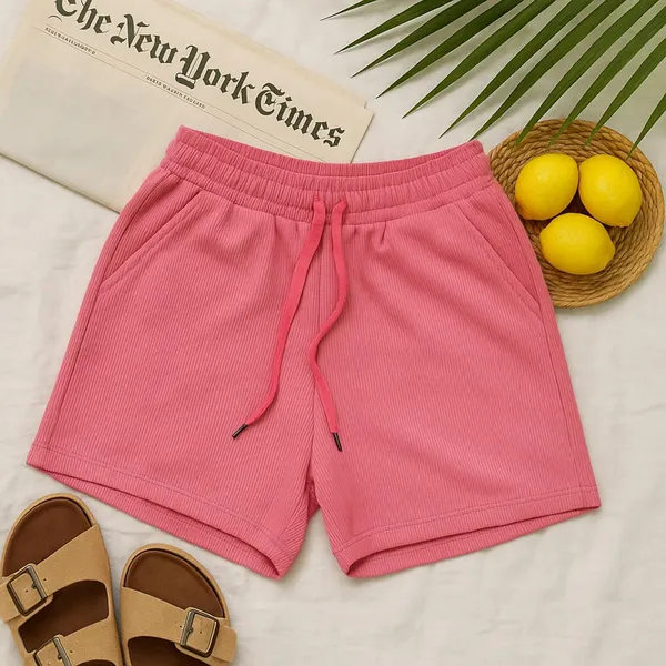 Women_S_Ribbed_Cotton_Shorts