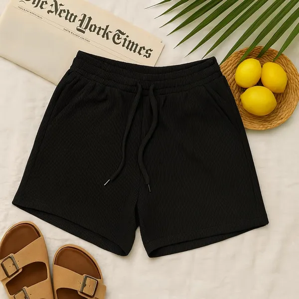 Women_S_Ribbed_Cotton_Shorts