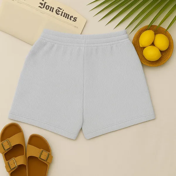 Women_S_Ribbed_Cotton_Shorts