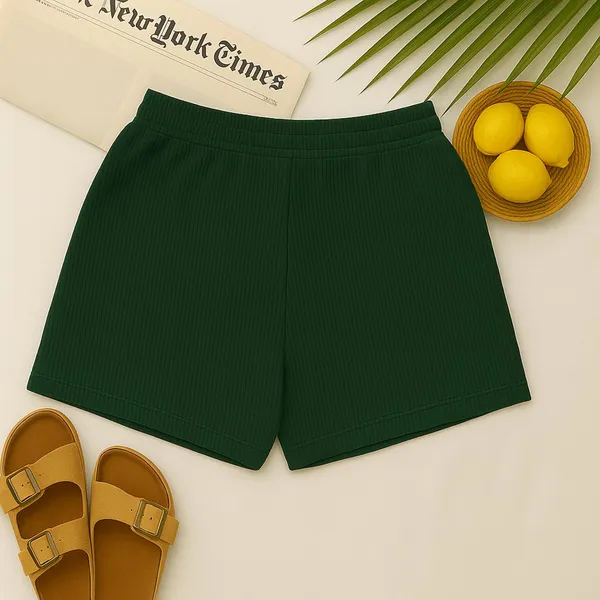 Women_S_Ribbed_Cotton_Shorts
