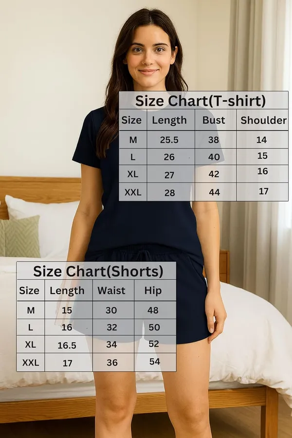 Women_S_Cotton_Ribbed_T_Shirt_And_Shorts_Co_Ord_Set
