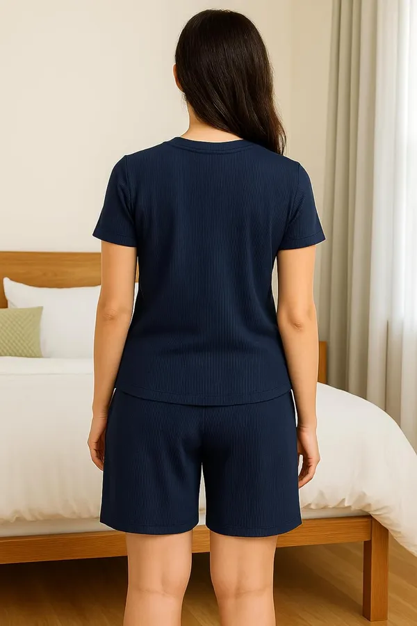 Women_S_Cotton_Ribbed_T_Shirt_And_Shorts_Co_Ord_Set
