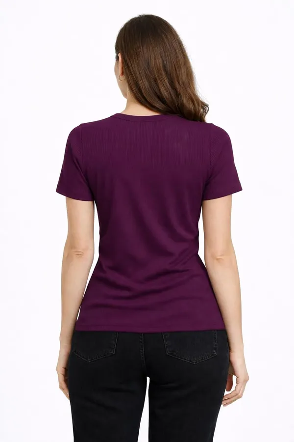 Women_S_Cotton_Ribbed_T_Shirt