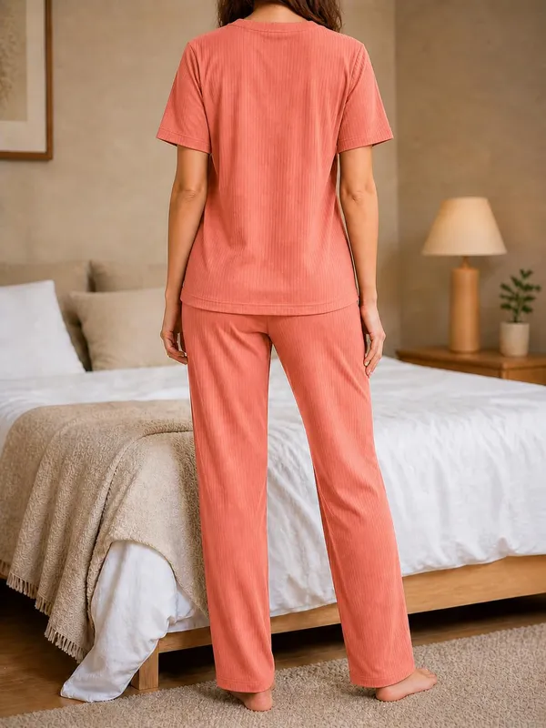 Women_S_Ribbed_Cotton_Pajama_Set